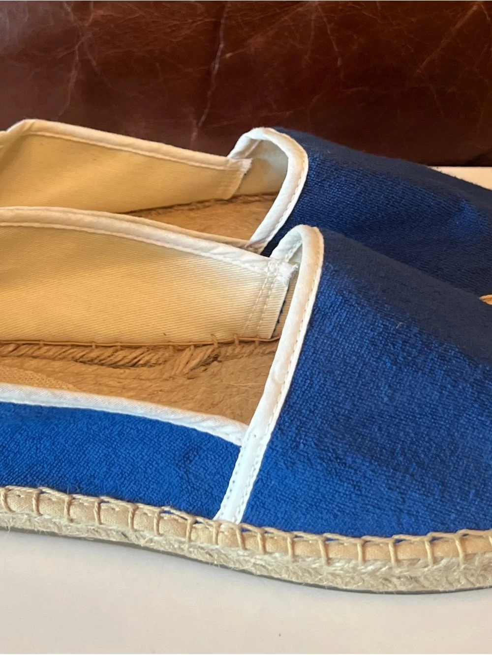 Soludos Women’s  Original French Blue White Terry Espadrille Shoes Sz 9 New